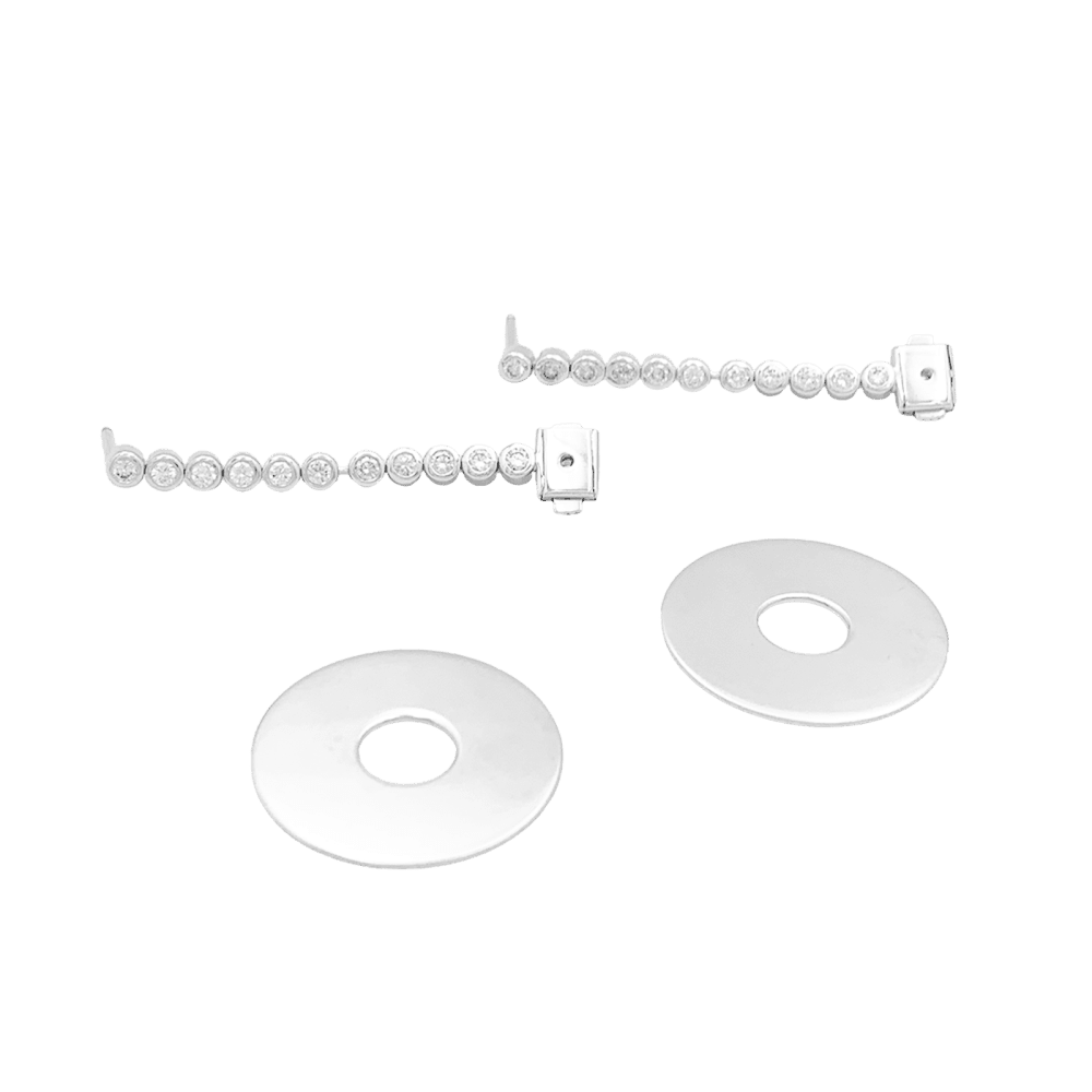 Boucles d'oreilles Pendantes CHAUMET "Boréal" en or blanc et diamants - Castafiore