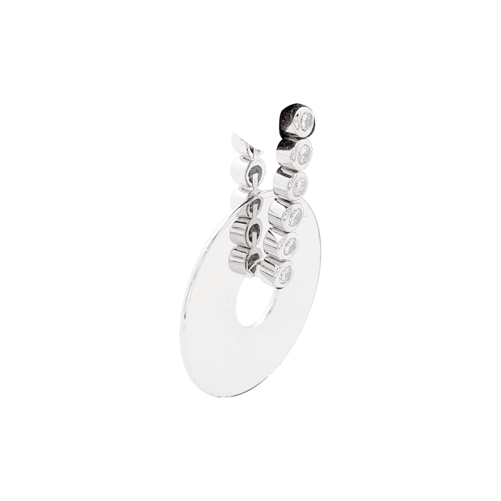 Boucles d'oreilles Pendantes CHAUMET "Boréal" en or blanc et diamants - Castafiore