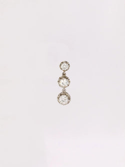 Boucles d’oreilles pendantes diamants - Castafiore