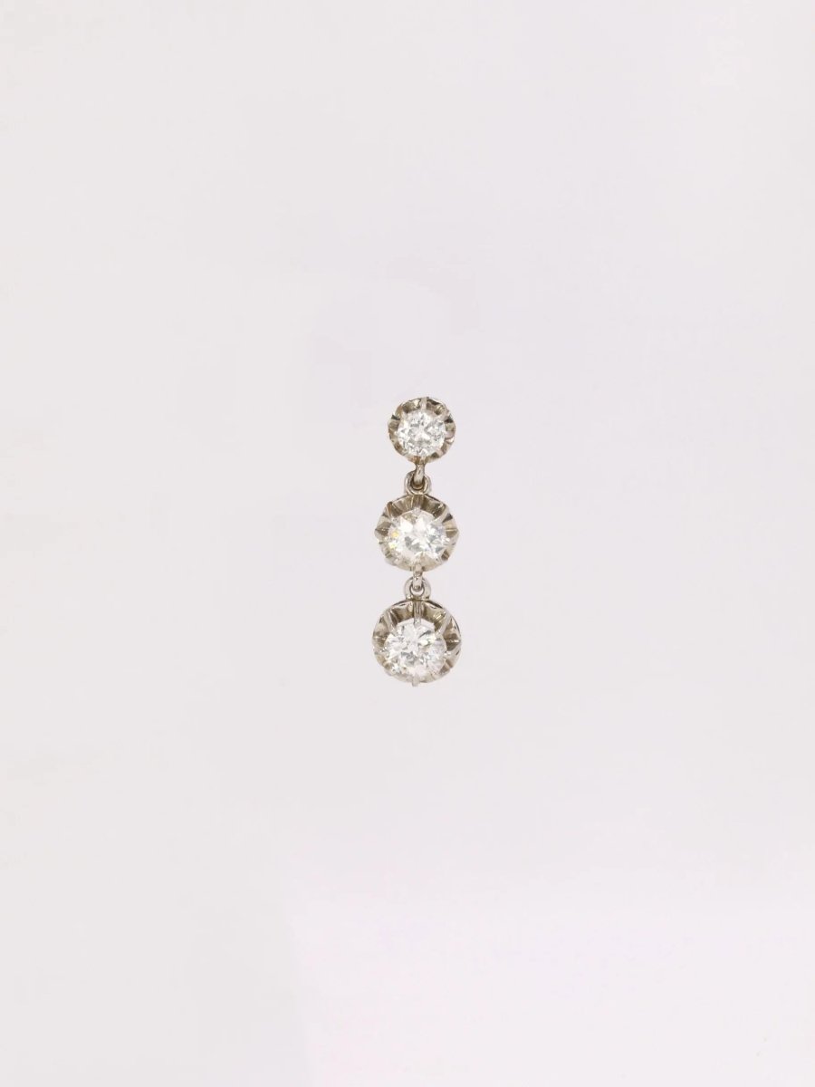 Boucles d’oreilles pendantes diamants - Castafiore