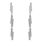 Boucles d'oreilles Pendantes DINH VAN "Seventies" en or blanc et diamants - Castafiore