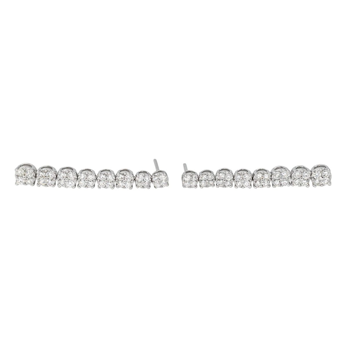 Boucles d'oreilles Pendantes en or blanc et diamant - Castafiore
