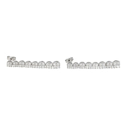 Boucles d'oreilles Pendantes en or blanc et diamant - Castafiore