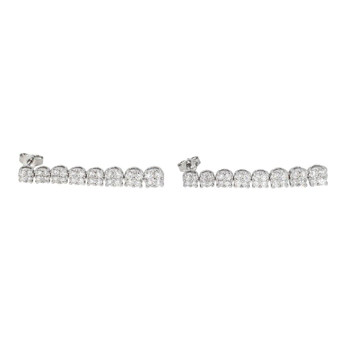 Boucles d'oreilles Pendantes en or blanc et diamant - Castafiore