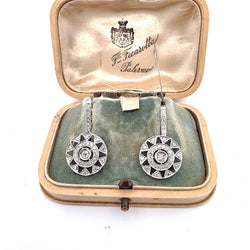 Boucles d'oreilles Pendantes en or blanc et diamants - Castafiore