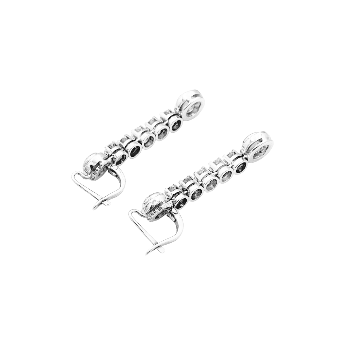 Boucles d'oreilles Pendantes en or blanc et diamants - Castafiore
