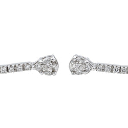 Boucles d'oreilles Pendantes en or blanc et diamants - Castafiore
