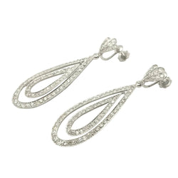 Boucles d'oreilles Pendantes en or blanc et diamants - Castafiore