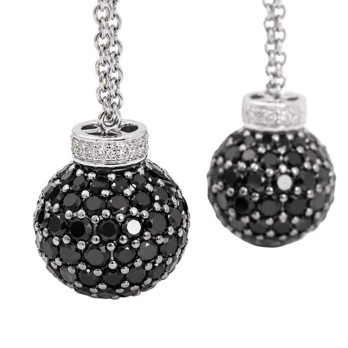 Boucles d’oreilles Pendantes en or blanc et diamants - Castafiore