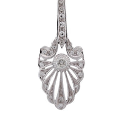 Boucles d'oreilles Pendantes en or blanc et diamants - Castafiore