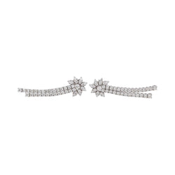 Boucles d'oreilles Pendantes en or blanc et diamants - Castafiore