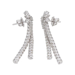 Boucles d'oreilles Pendantes en or blanc et diamants - Castafiore