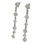 Boucles d'oreilles pendantes en or blanc et diamants - Castafiore