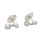 Boucles d'oreilles pendantes en or blanc et diamants - Castafiore