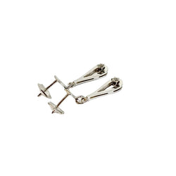 Boucles d’oreilles Pendantes en or blanc et diamants - Castafiore