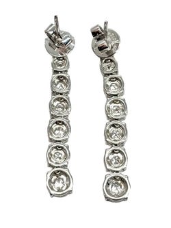 Boucles d'oreilles Pendantes en or blanc et diamants - Castafiore