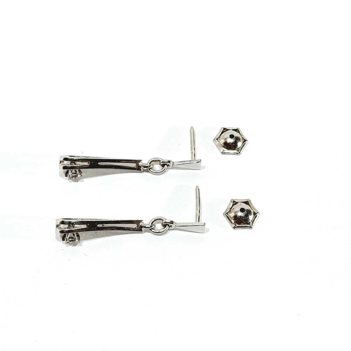 Boucles d’oreilles Pendantes en or blanc et diamants - Castafiore