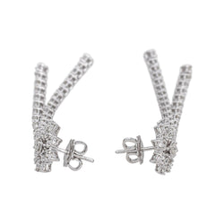 Boucles d'oreilles Pendantes en or blanc et diamants - Castafiore