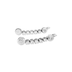 Boucles d'oreilles Pendantes en or blanc et diamants - Castafiore