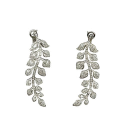 Boucles d'oreilles Pendantes en or blanc et diamants - Castafiore