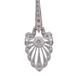 Boucles d'oreilles Pendantes en or blanc et diamants - Castafiore