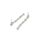 Boucles d'oreilles pendantes en or blanc et diamants - Castafiore