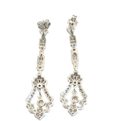 Boucles d'oreilles Pendantes en or blanc et diamants - Castafiore