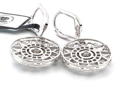 Boucles d'oreilles Pendantes en or blanc et diamants - Castafiore