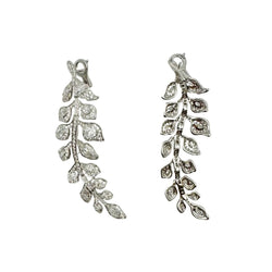 Boucles d'oreilles Pendantes en or blanc et diamants - Castafiore