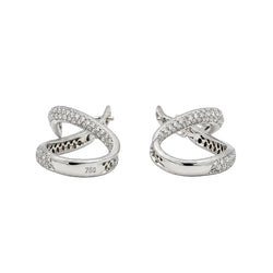 Boucles d’oreilles Pendantes en or blanc et diamants - Castafiore