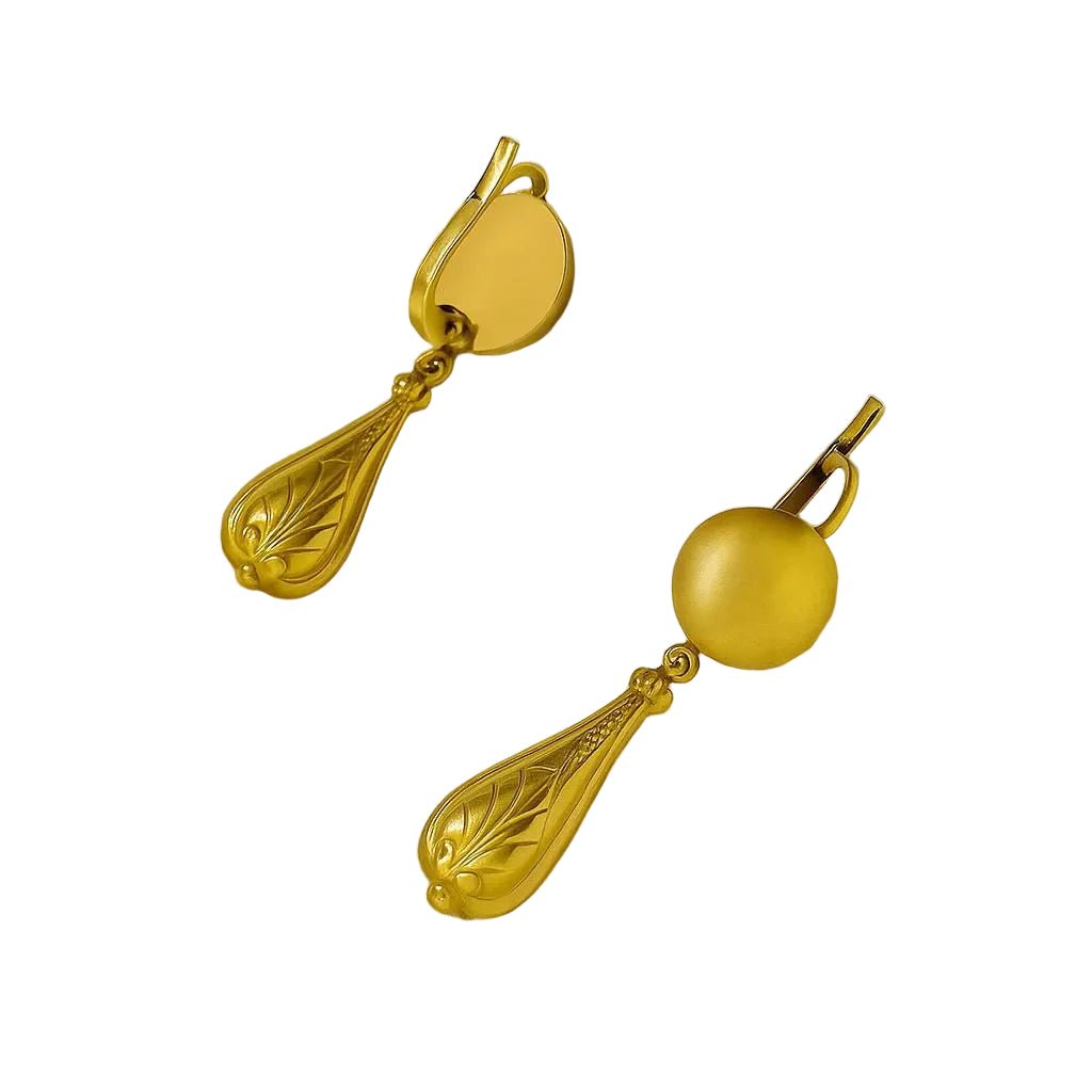 Boucles d'oreilles Pendantes en or jaune - Castafiore