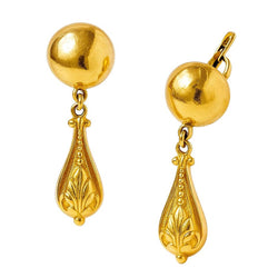 Boucles d'oreilles Pendantes en or jaune - Castafiore