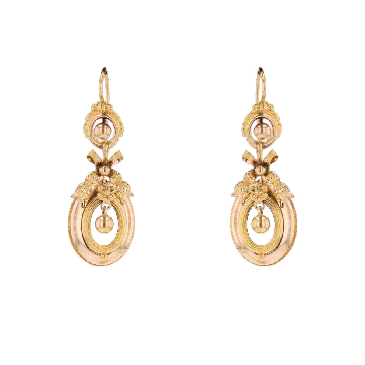 Boucles d'oreilles Pendantes en or jaune - Castafiore
