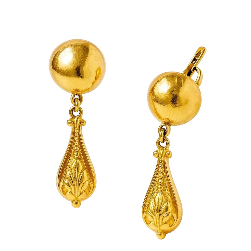 Boucles d'oreilles Pendantes en or jaune - Castafiore