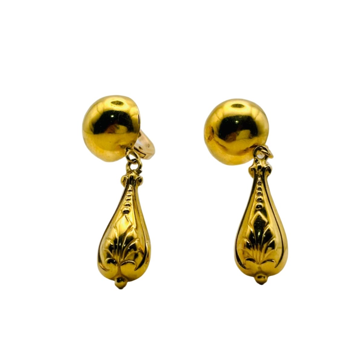 Boucles d'oreilles Pendantes en or jaune - Castafiore