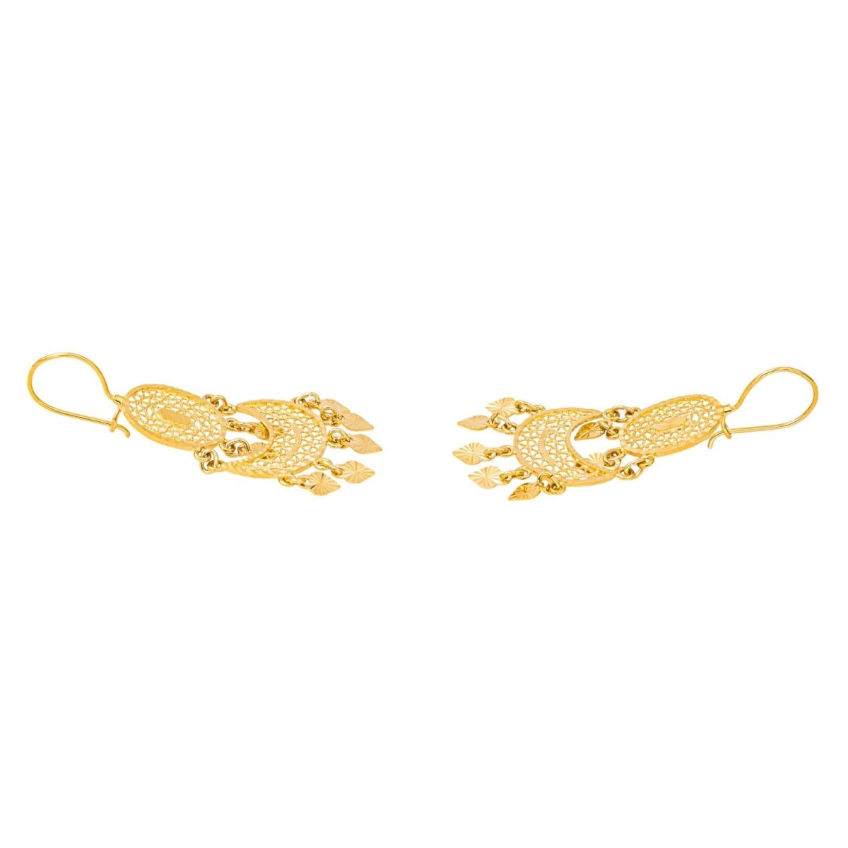 Boucles d'oreilles Pendantes en or jaune - Castafiore