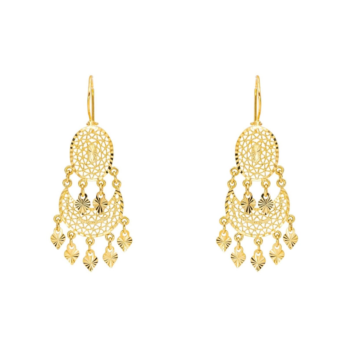 Boucles d'oreilles Pendantes en or jaune - Castafiore