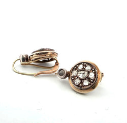 Boucles d'oreilles Pendantes en or jaune, argent et diamants - Castafiore