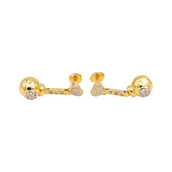 Boucles d'oreilles Pendantes en or jaune et diamants - Castafiore