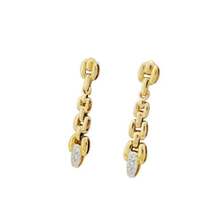 Boucles d'oreilles Pendantes en or jaune et diamants - Castafiore