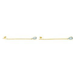Boucles d'oreilles Pendantes en or jaune et topazes - Castafiore