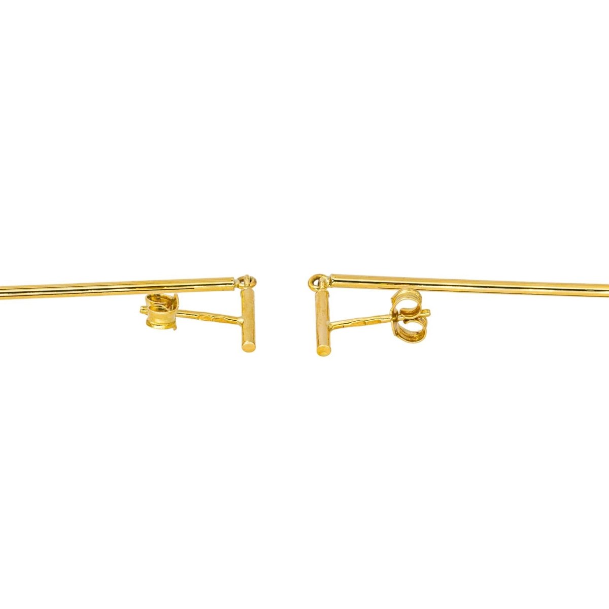 Boucles d'oreilles Pendantes en or jaune et topazes - Castafiore