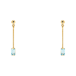 Boucles d’oreilles Pendantes en or jaune et topazes - Castafiore