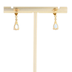 Boucles d'oreilles Pendantes en or jaune, or blanc, topazes et diamants - Castafiore