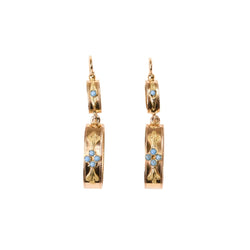 Boucles d'oreilles Pendantes en or rose et or jaune - Castafiore