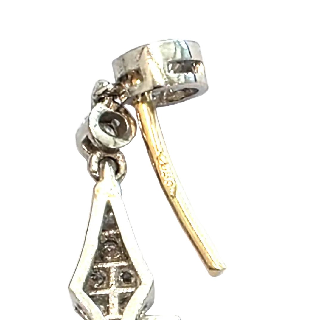 Boucles d'oreilles Pendantes en platine, saphirs et diamants - Castafiore