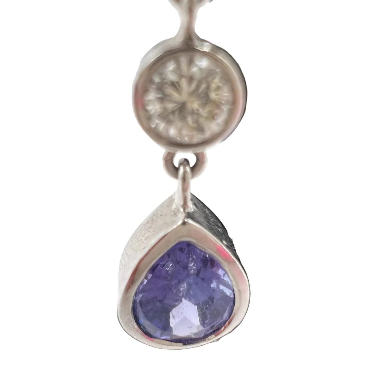 Boucles d'oreilles Pendantes en tanzanite et diamants - Castafiore