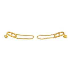 Boucles d'oreilles Pendantes HERMÈS "Chaîne d'ancre" en or jaune - Castafiore