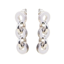 Boucles d'oreilles Pendantes HERMÈS "Voltige" en argent - Castafiore