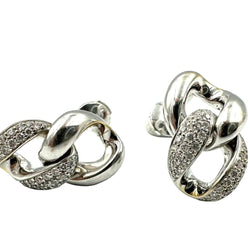 Boucles d'oreilles Pendantes MESSIKA "Link" en or blanc et diamants - Castafiore